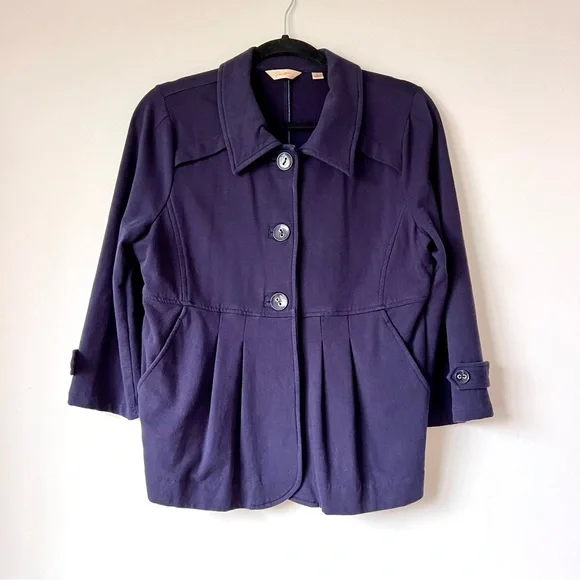 ANTHROPOLOGIE MOTTO Cotton Peplum Cardigan Blazer—SZ. Medium - Picture 10 of 11